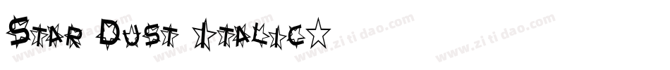 Star Dust Italic字体转换